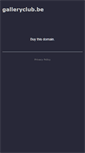 Mobile Screenshot of galleryclub.be